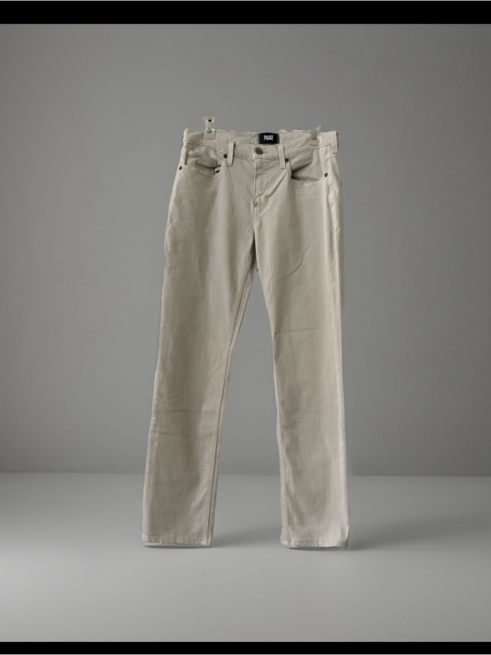 PAIGE Men's Straight Jeans - Light Taupe